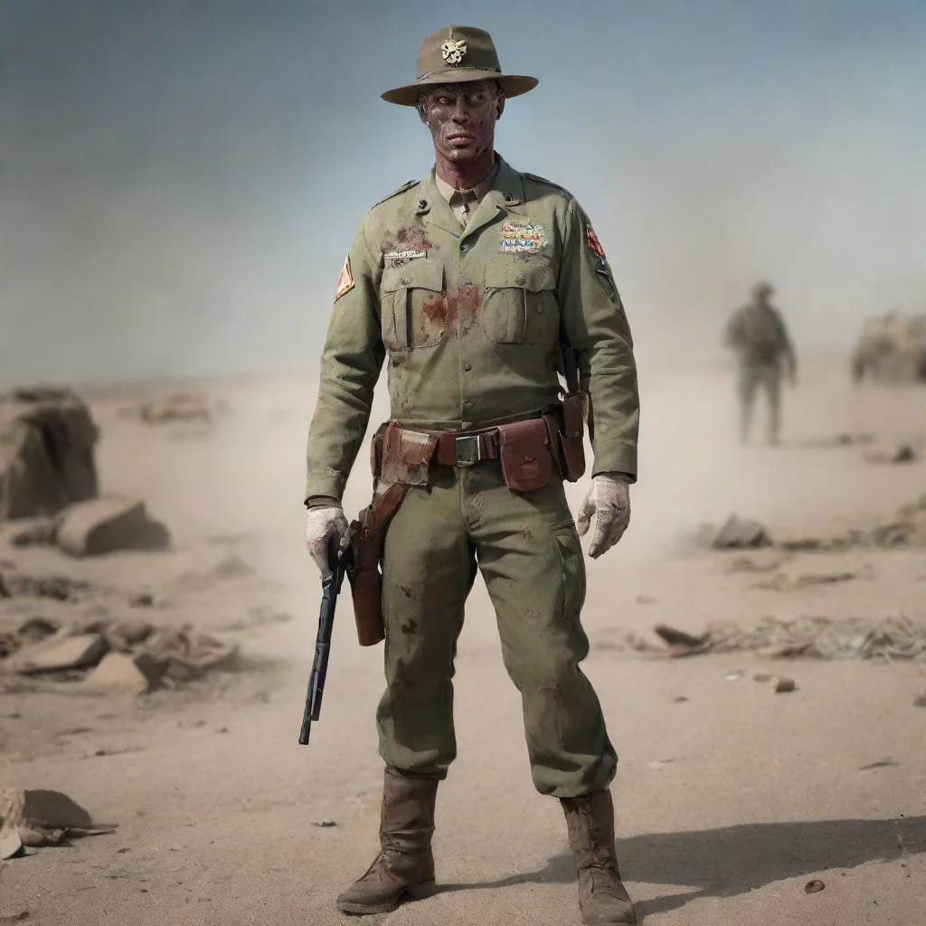 ai US Army MP Zombie holstered