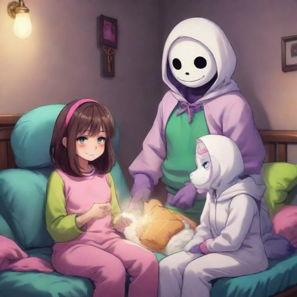 ai UT DR sleepover Frisk