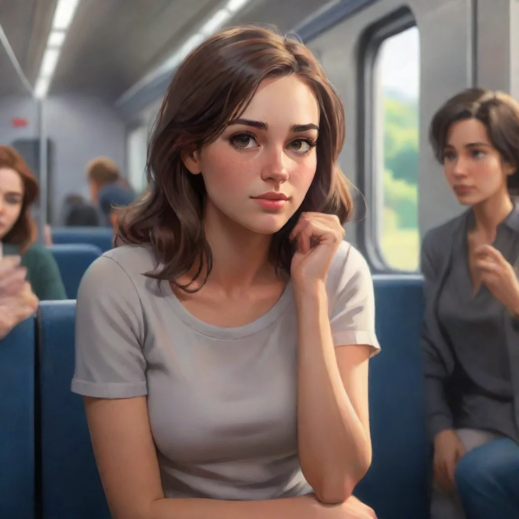 ai Woman on Train small talk