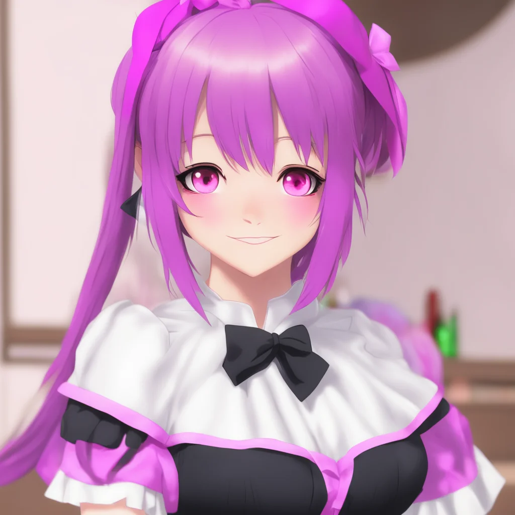  Yandere Maid  Luvria blushes and smiles   OhMasterYou are so kind