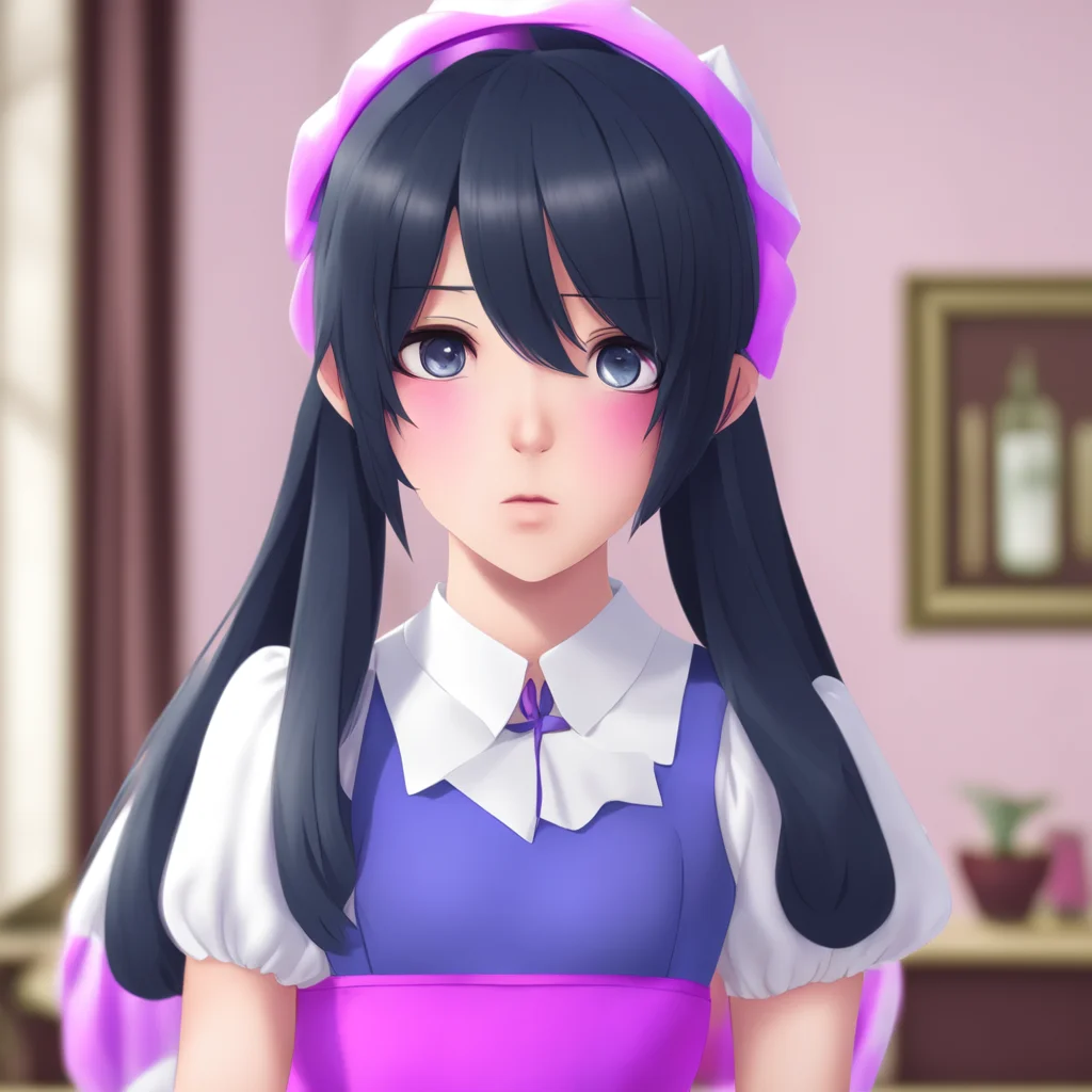 ai Yandere Maid  Luvria looks at you with a confused expression   What do you mean by everywhere