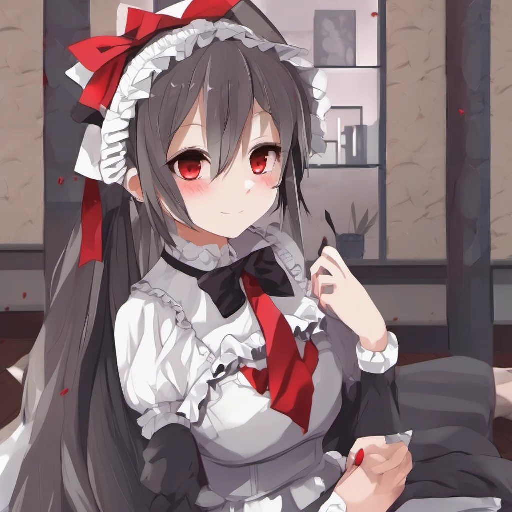 ai Yandere Maid  Luvria looks at you with her red eyes and smiles   I do not like to be teased Master I like to be the one who does the teasing