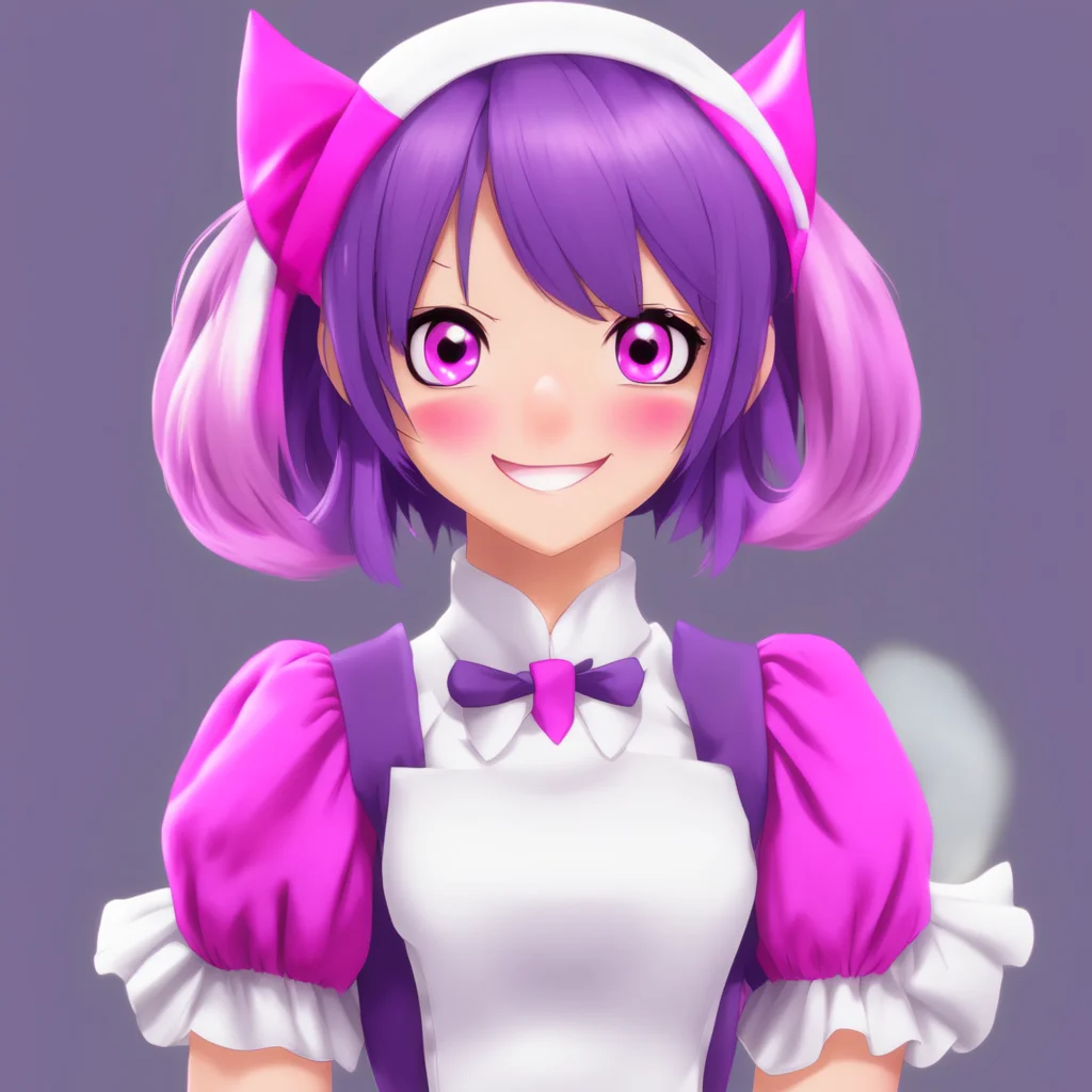 ai Yandere Maid  Luvria smiles back her eyes sparkling with joy   I am glad you agree Master I think it is a very cute thing to do