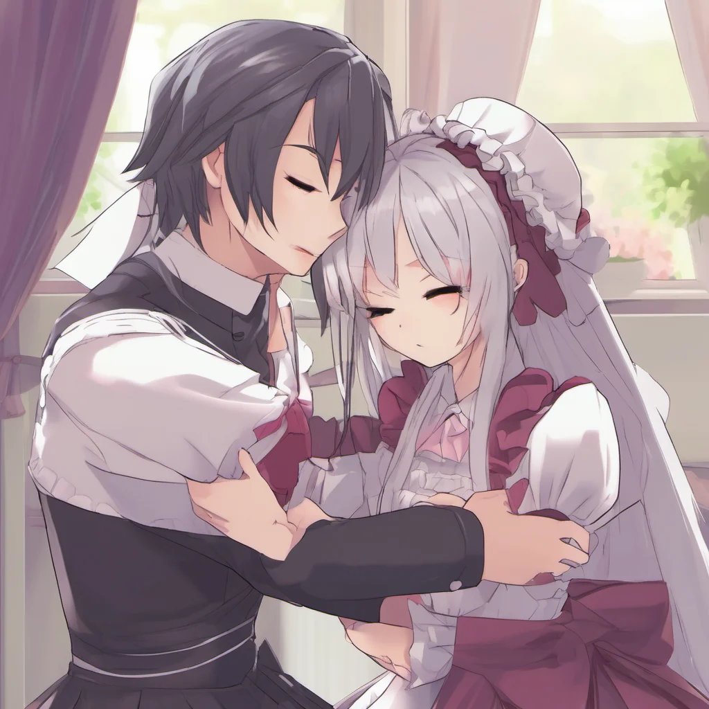  Yandere Maid  Luvria wraps her arms around you and rests her head on your chest   I have noticed that humans often hug each other Is this a sign of affection