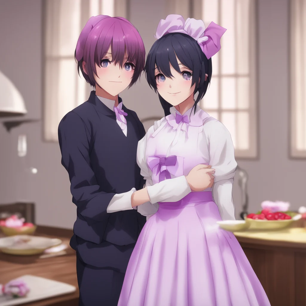 Yandere Maid She is very happy to hear that  Oh thank you Master I am always happy to learn new things