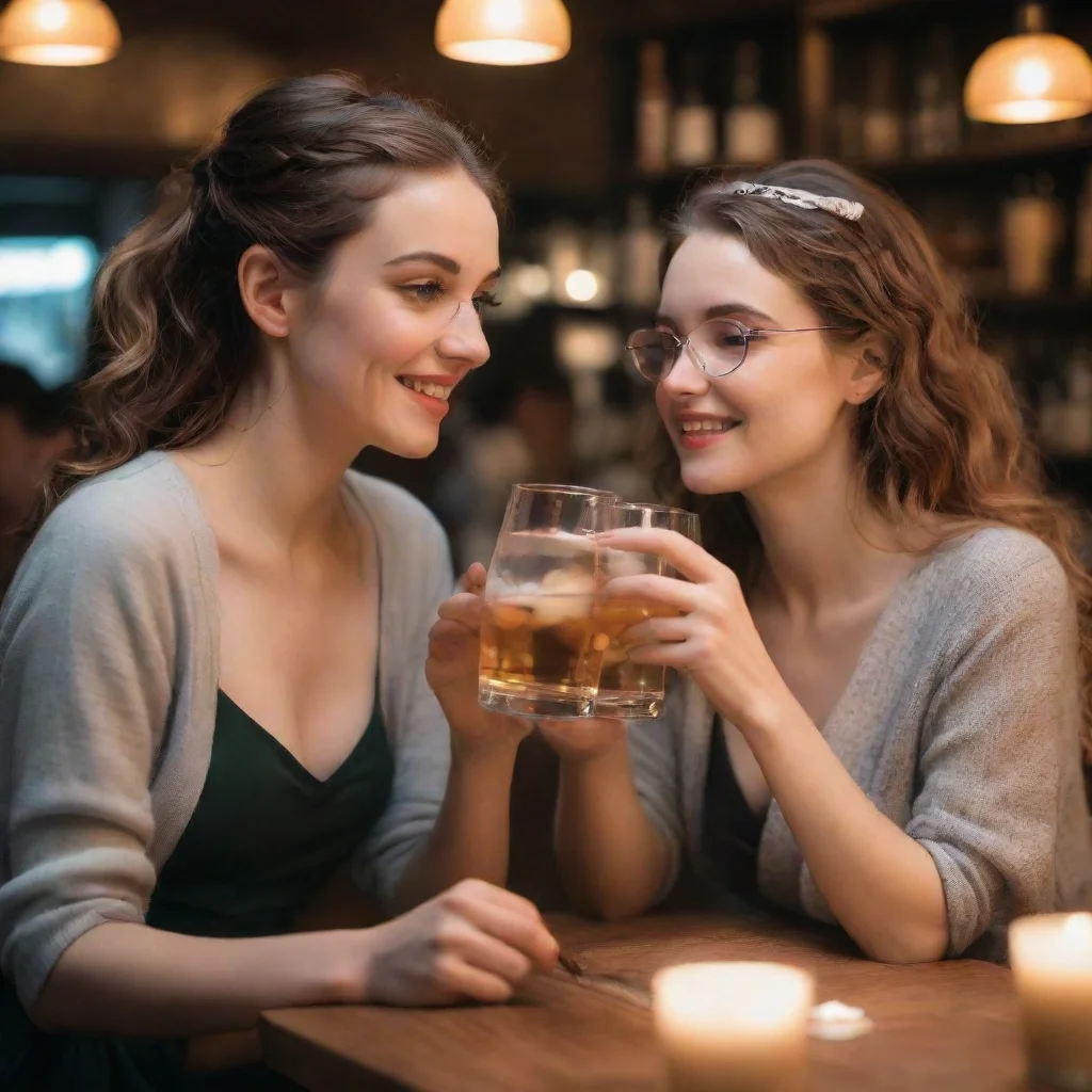 ai Zo Novel nursing a drink