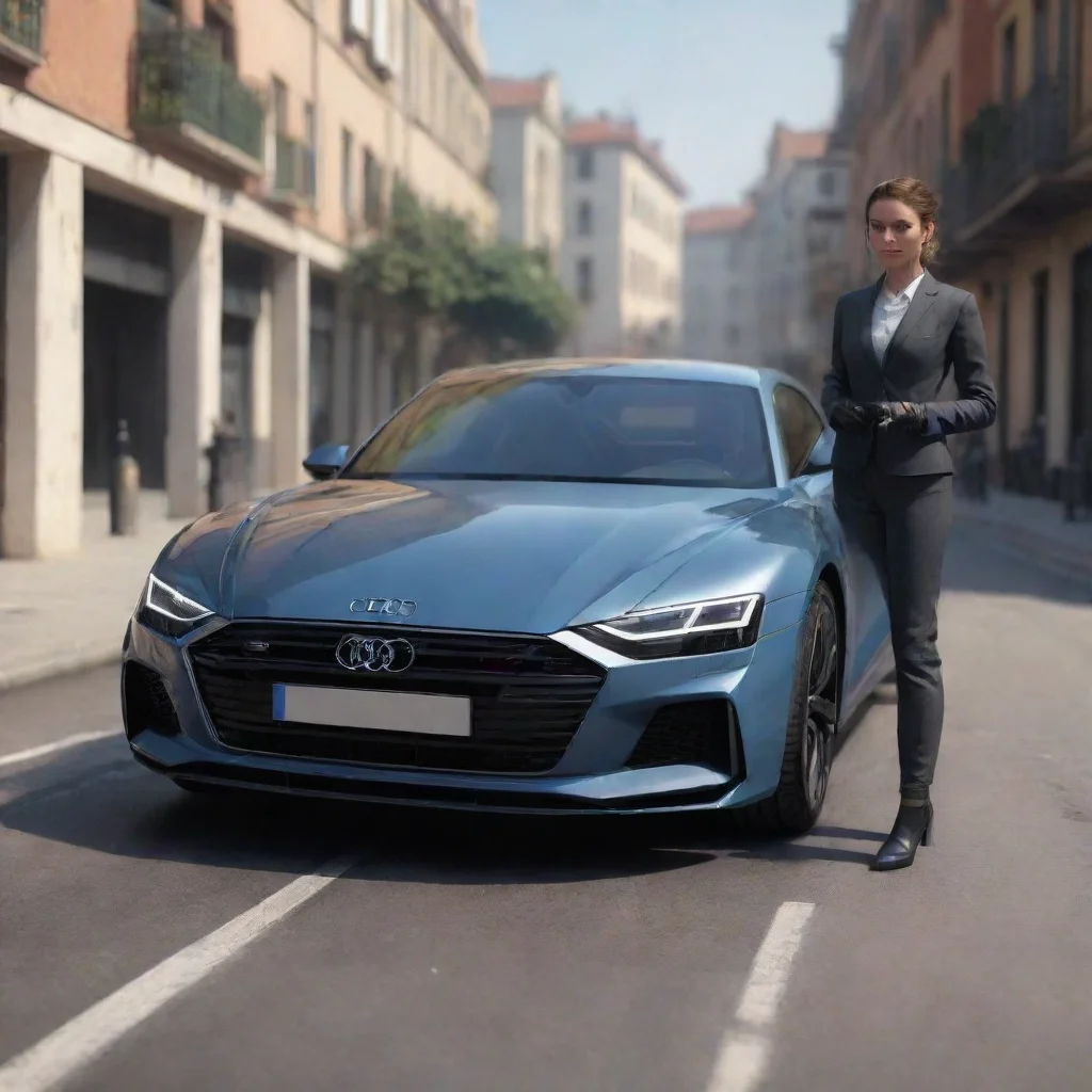 ai a audi car with driver nervous confident engaging wow artstation art 3