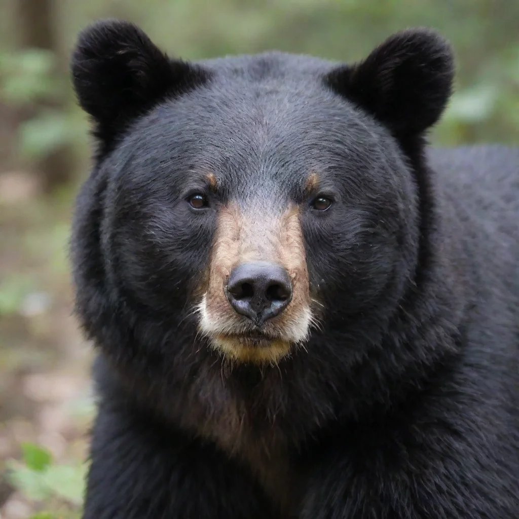 ai a black bear with white beard
