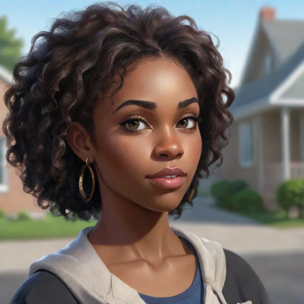 ai a black female portrait who s living in a suburban neighborhood confident engaging wow artstation art 3