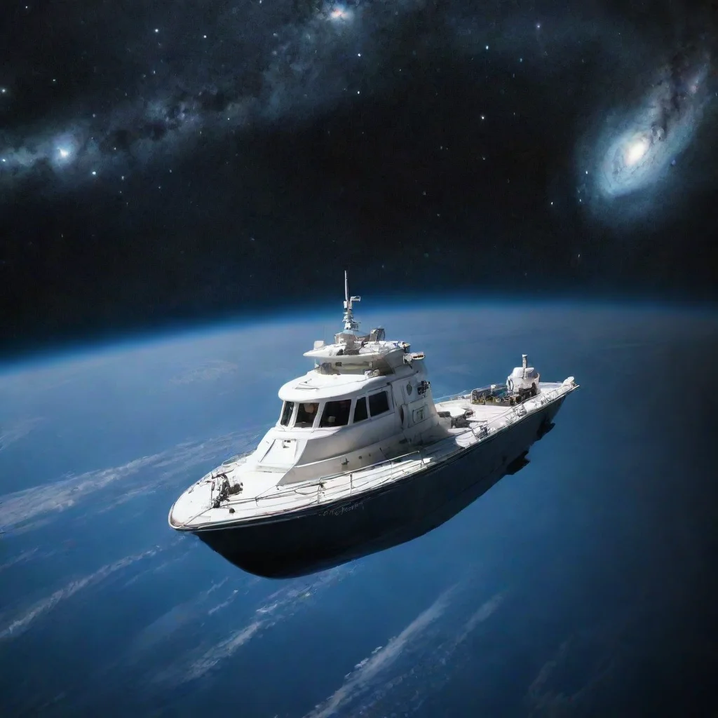 ai a boat flying in space amazing awesome portrait 2