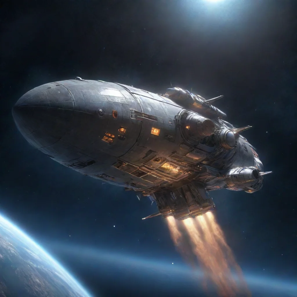 ai a boat flying in space confident engaging wow artstation art 3