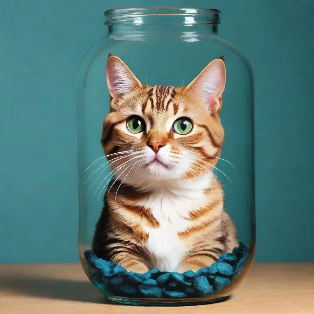 a cat in the bottle pop art amazing awesome portrait 2