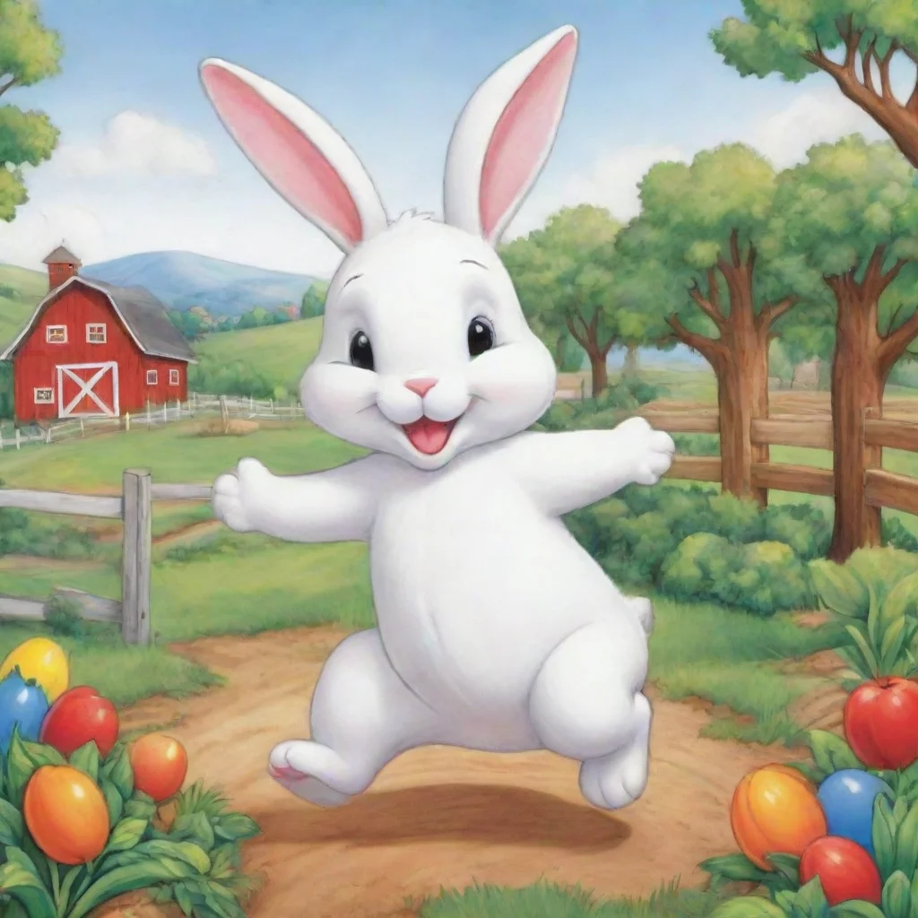 ai a coloring book illustration of bouncy the bunny descriptionbouncy loves to hop around the farmalways bringing joy and l