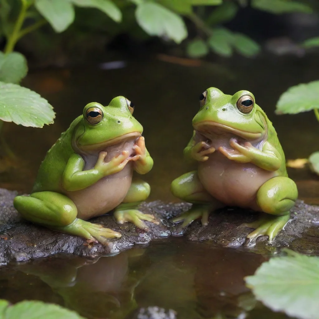 ai a couple of kids vomiting frogs