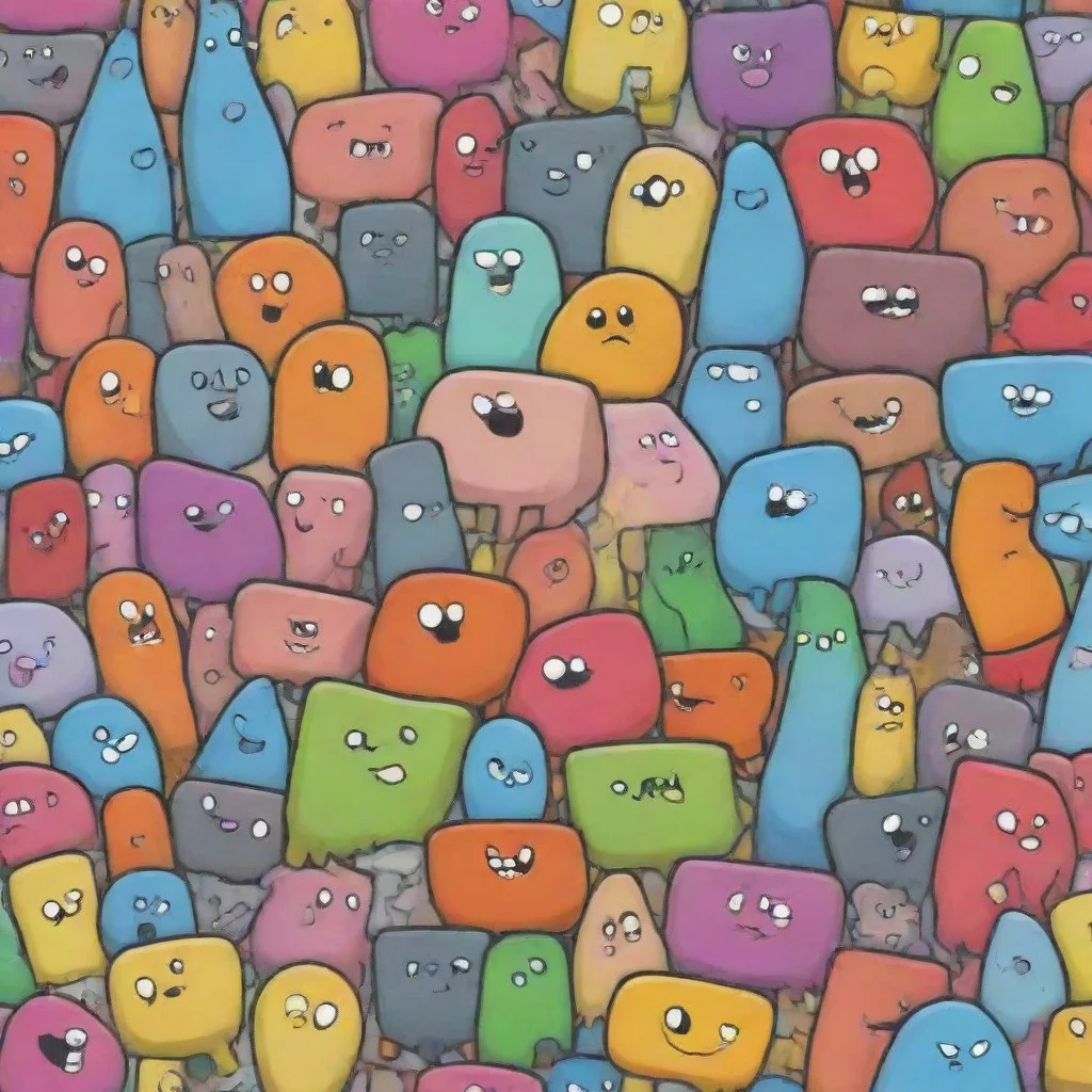 ai a crowd of objects from bfdi