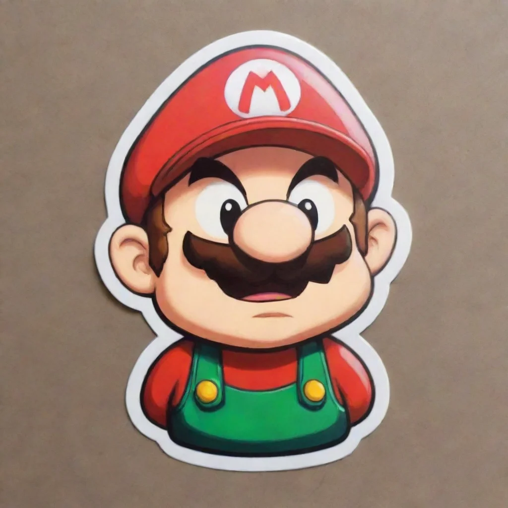 ai a cute mariobros sticker that saysapa kabaramazing awesome portrait 2 tall
