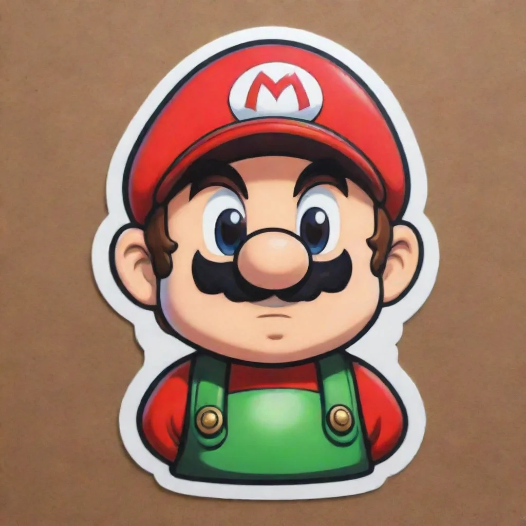 ai a cute mariobros sticker that saysapa kabaramazing awesome portrait 2