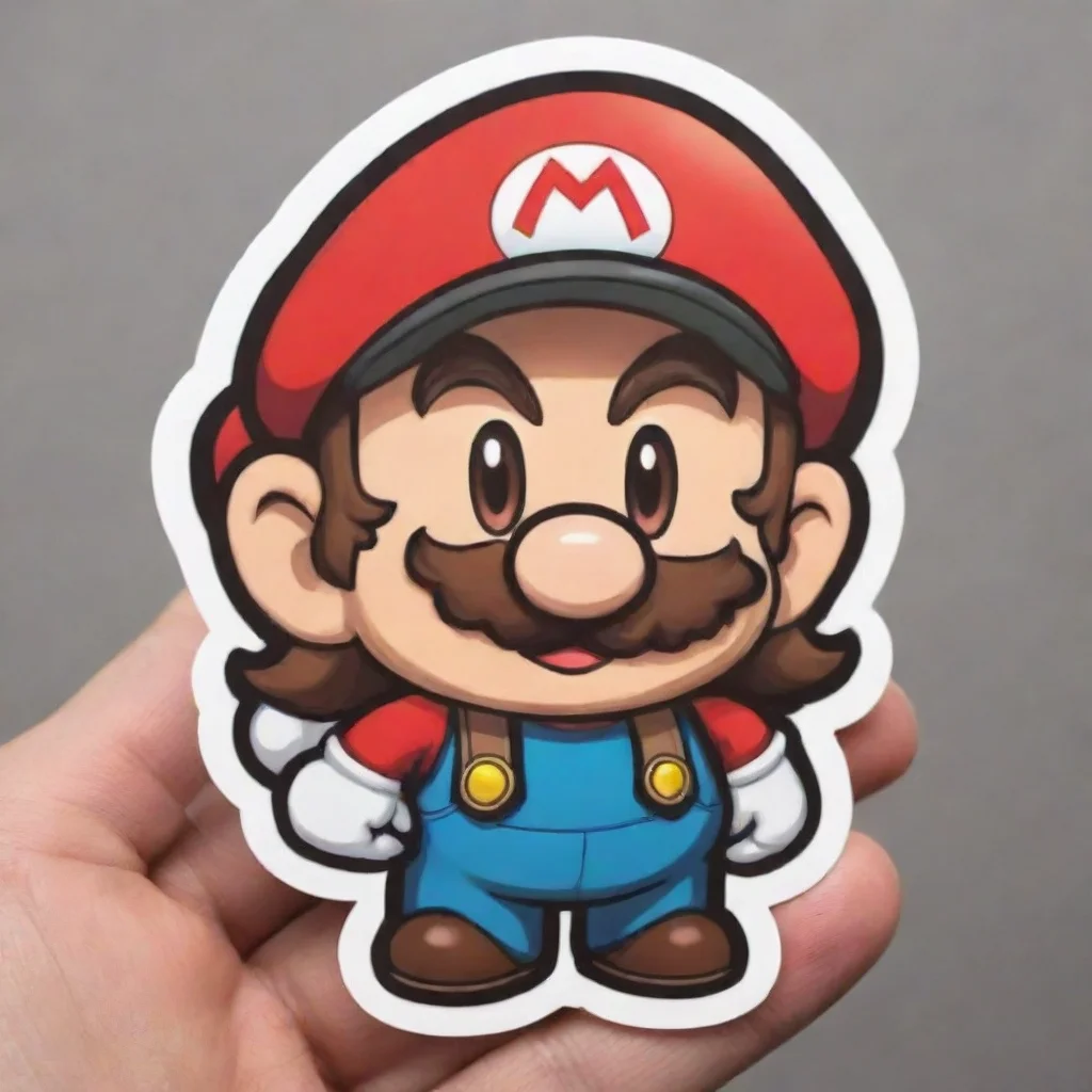 ai a cute mariobros sticker that saysapa kabarconfident engaging wow artstation art 3