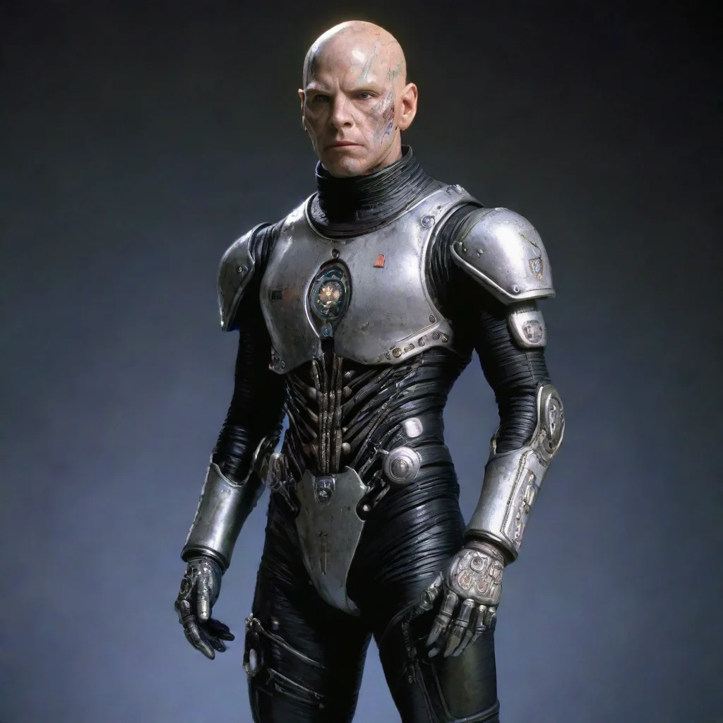 ai a cyborg wizard wearing an astronaut spacesuit 1998 star trek borg