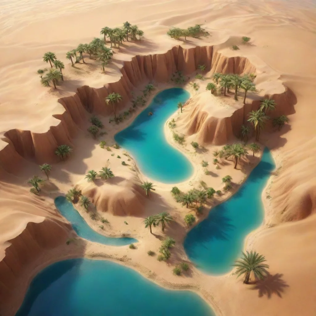 ai a desert with an oasis in isomatric style amazing awesome portrait 2