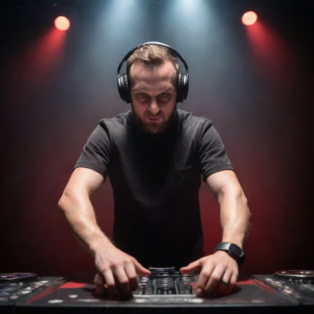 ai a dj spinning on stage at an event called hell on earth amazing awesome portrait 2