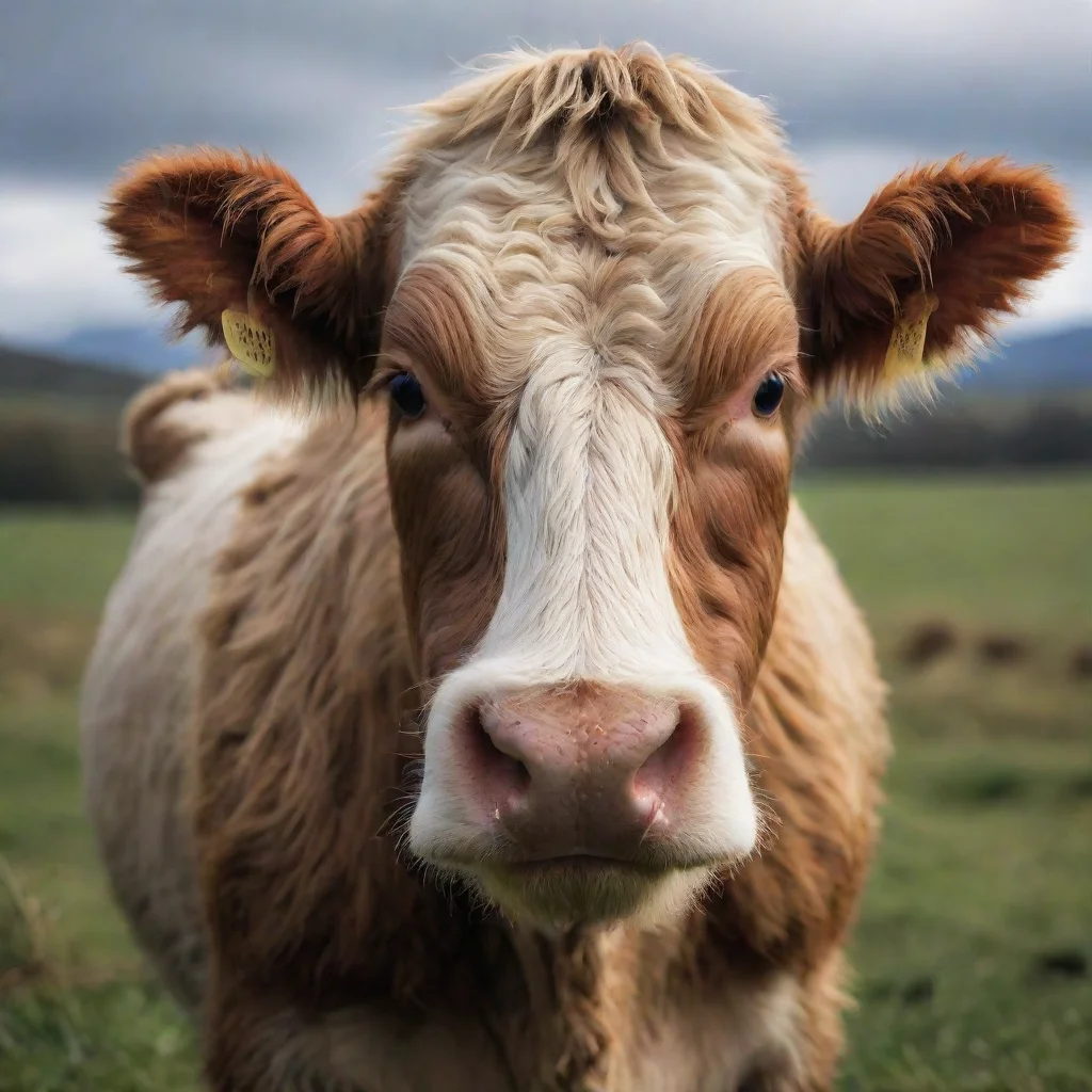 a furry cow amazing awesome portrait 2