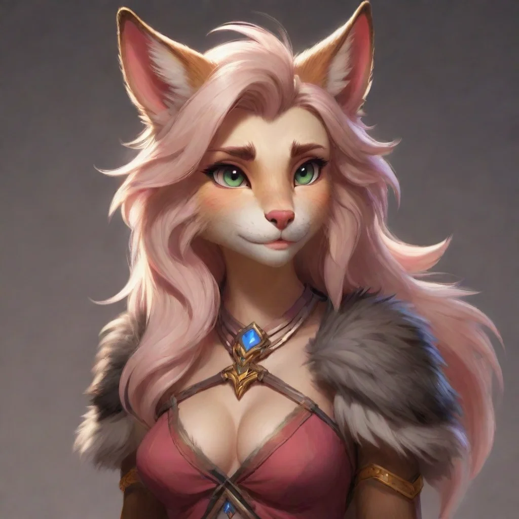a furry feminine confident engaging wow artstation art 3