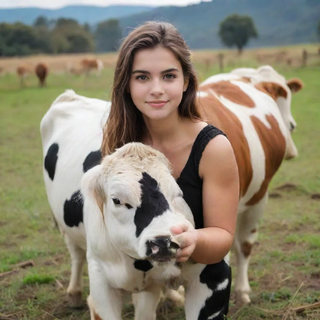 a girl cow good looking trending fantastic 1