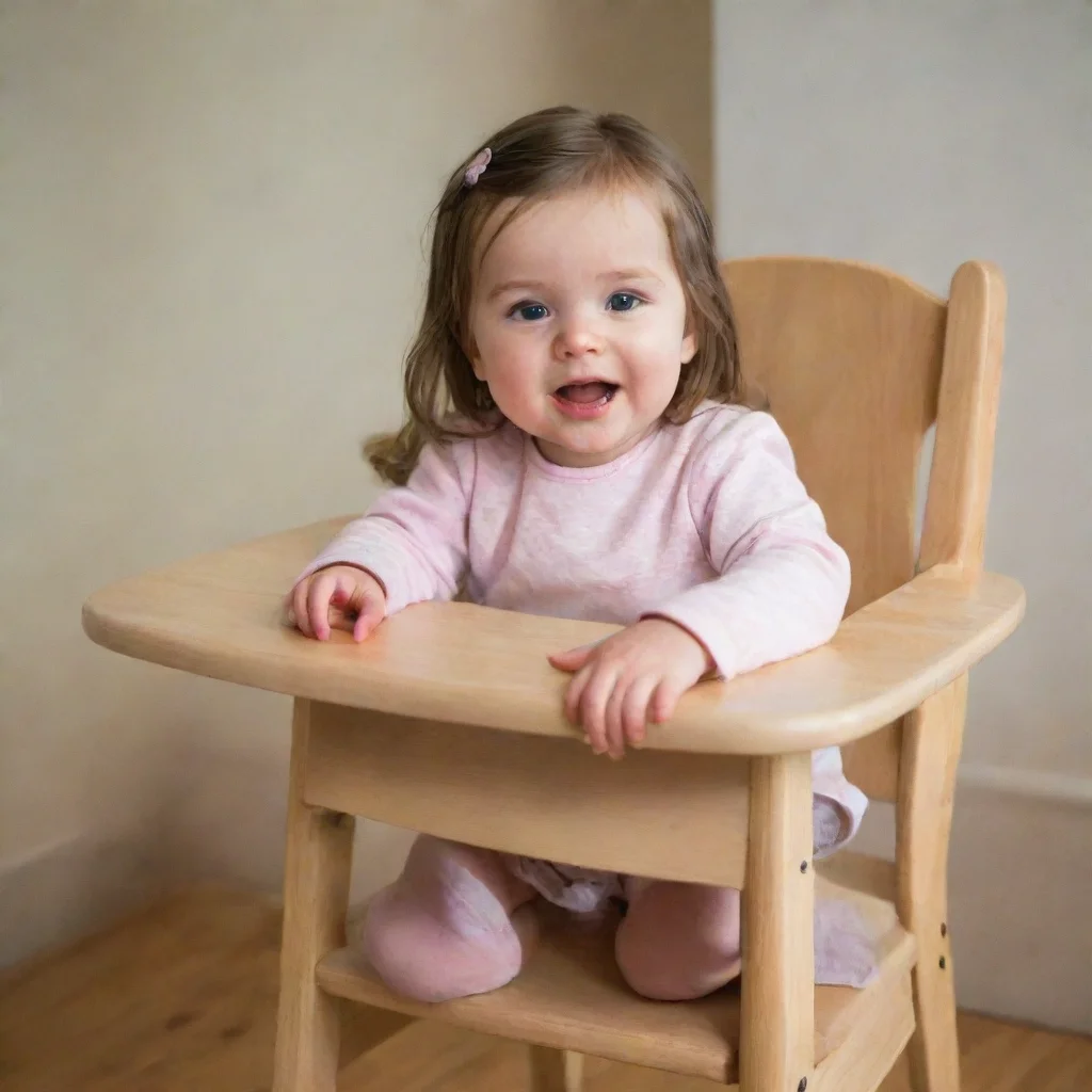 ai a girl in a highchair