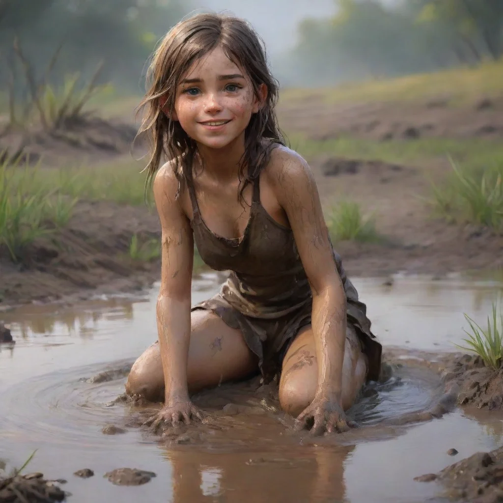 ai a girl playing in the mud confident engaging wow artstation art 3