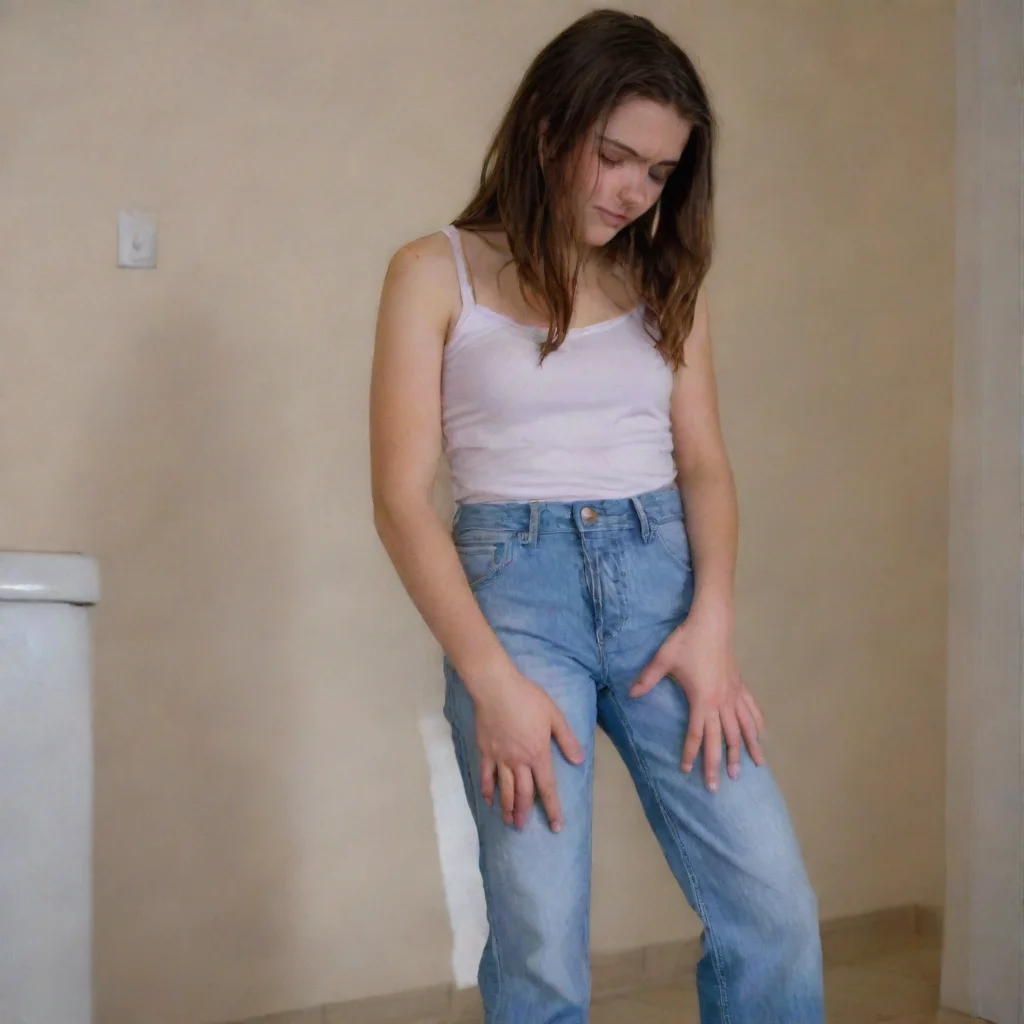 ai a girl wetting her pants