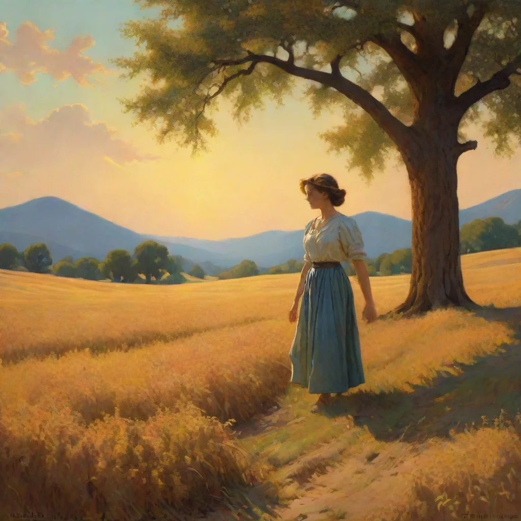 ai a hayfield in the late afternoon in the style of maxfield parrishamazing awesome portrait 2