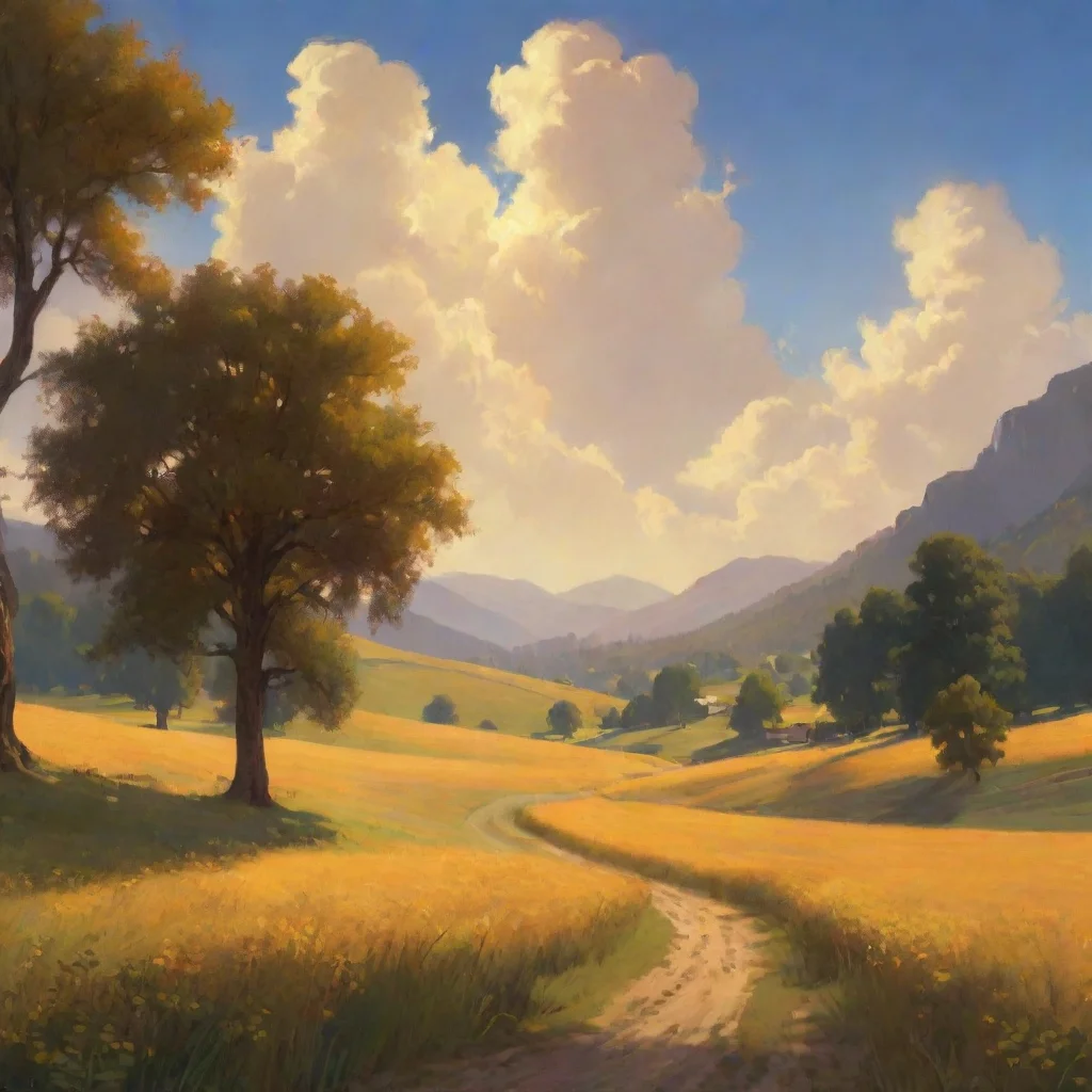 ai a hayfield in the late afternoon in the style of maxfield parrishconfident engaging wow artstation art 3