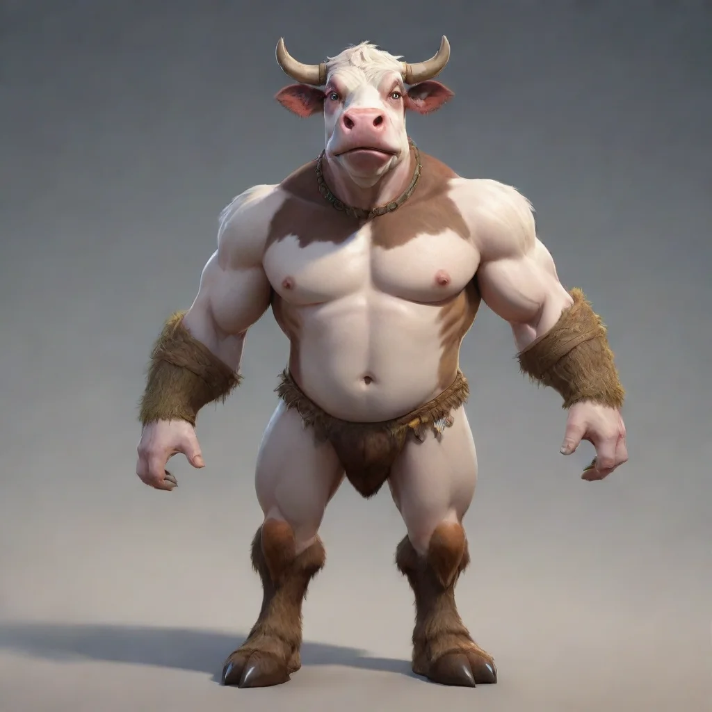 ai a humanoid cow confident engaging wow artstation art 3