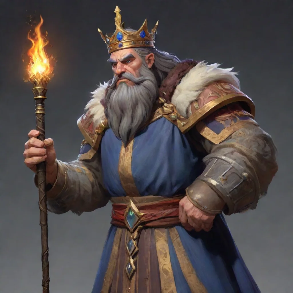 ai a king with a control stick confident engaging wow artstation art 3
