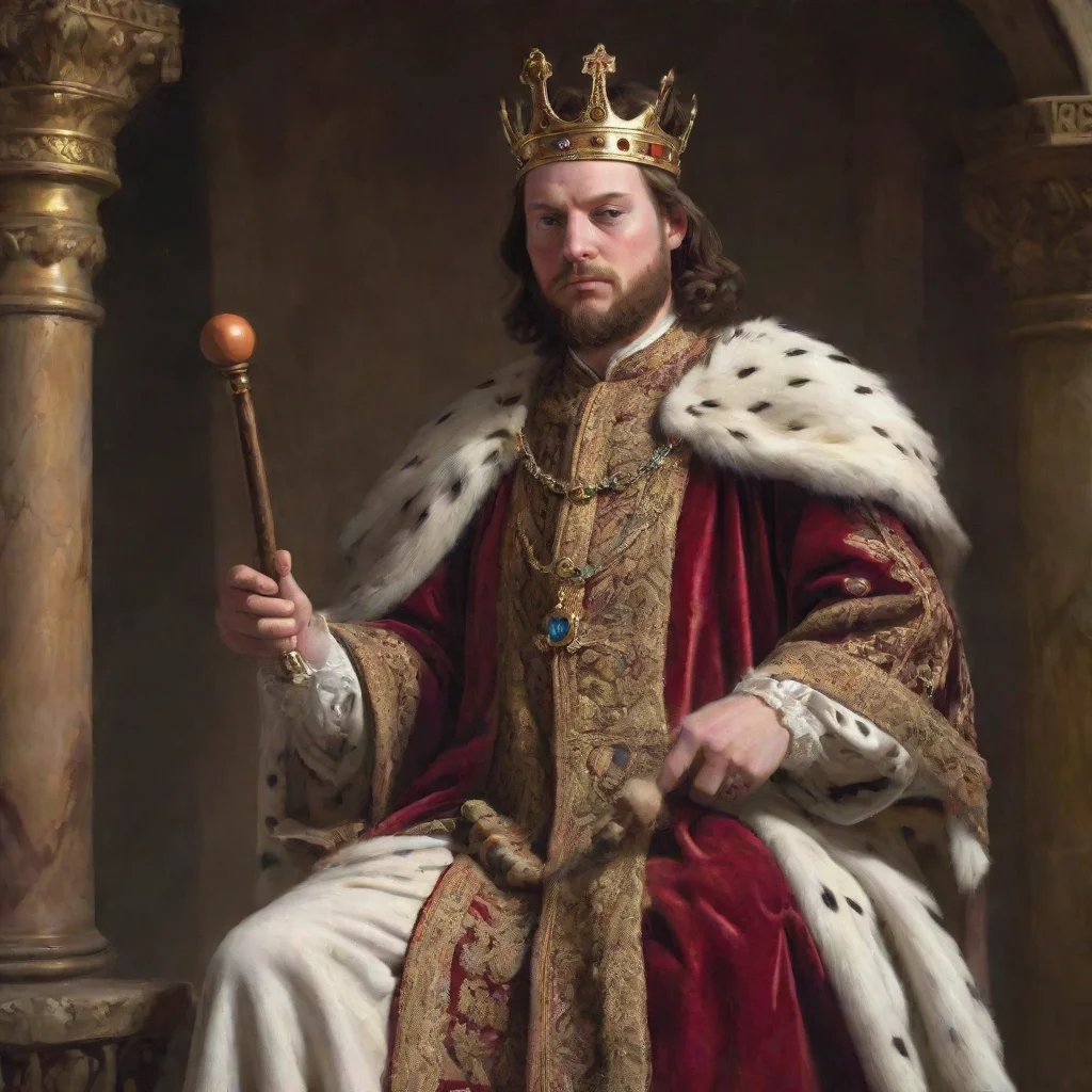  a king with a control stick
