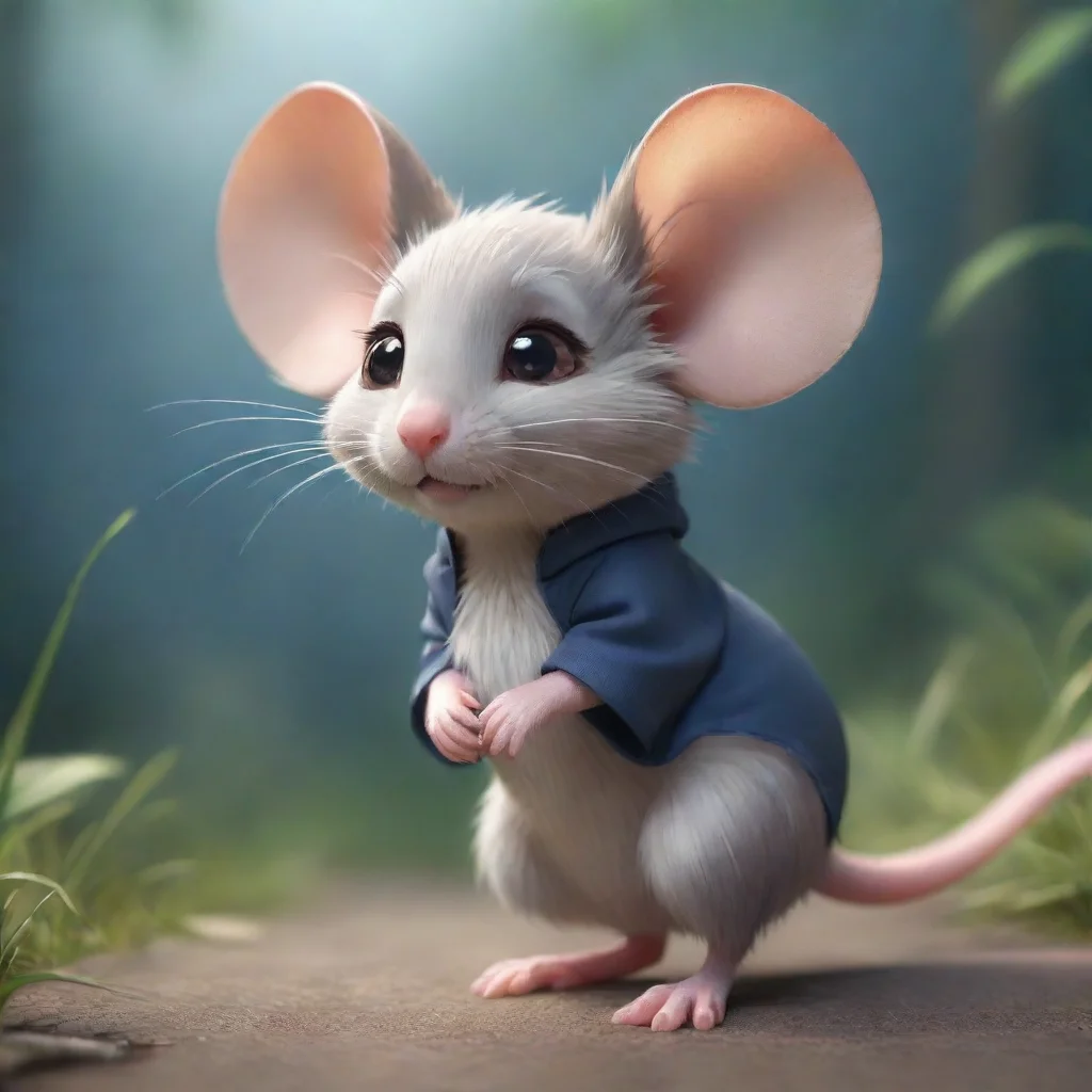 a little anime mouse looking back confident engaging wow artstation art 3