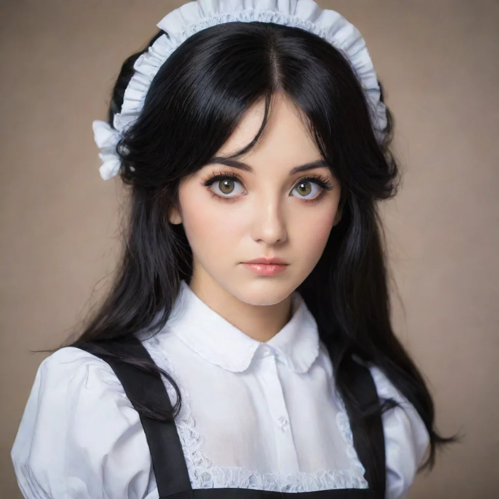  a maid with black hair and eyes amazing awesome portrait 2