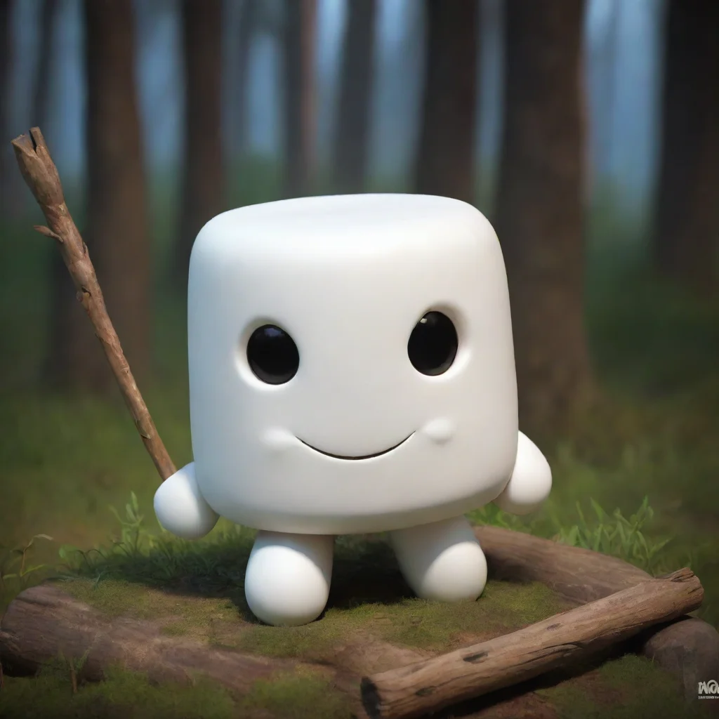 ai a marshmellow made of sticks confident engaging wow artstation art 3