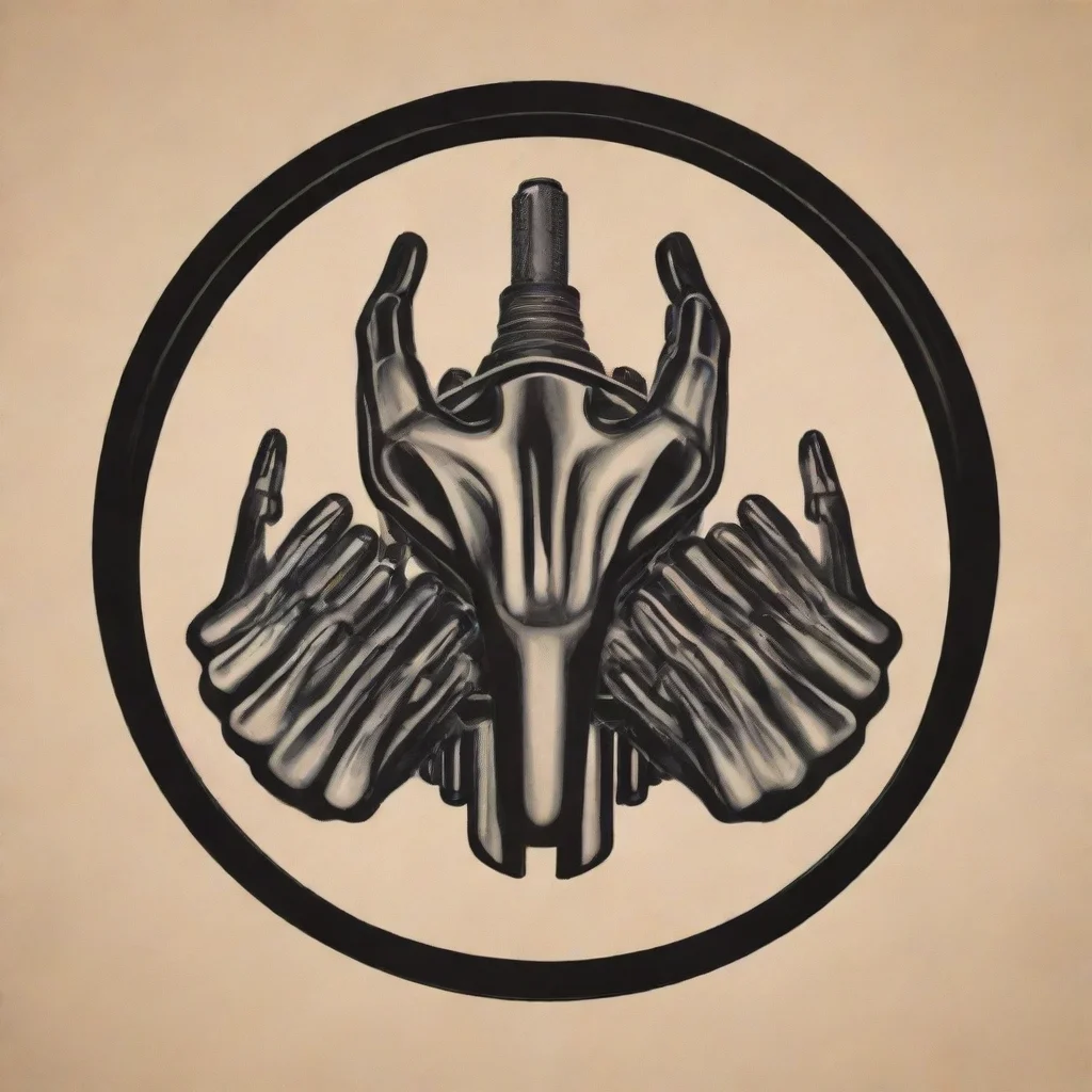 ai a motor bike logo with 5 hands 