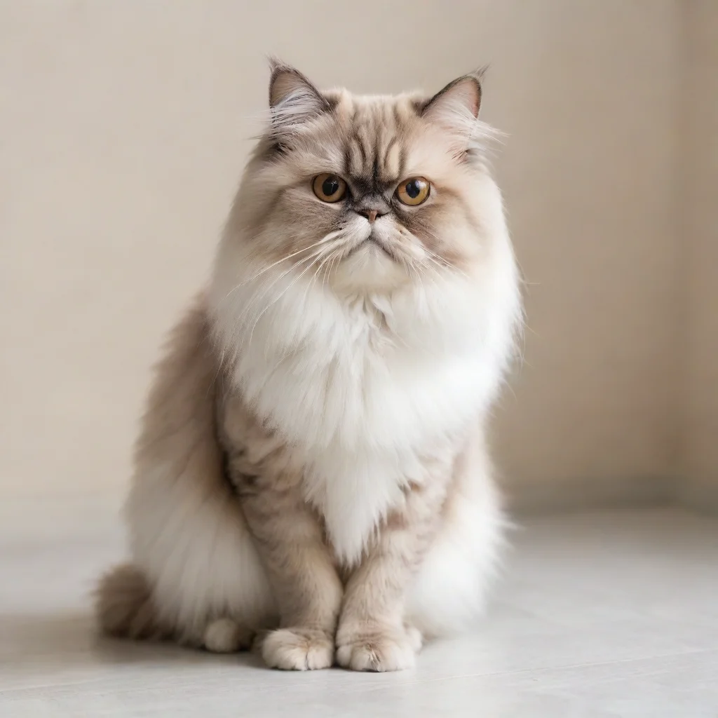 ai a persian cat with long far wide