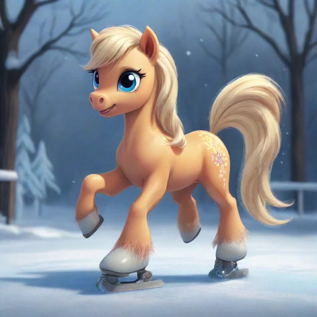  a pony trying to ice skate confident engaging wow artstation art 3