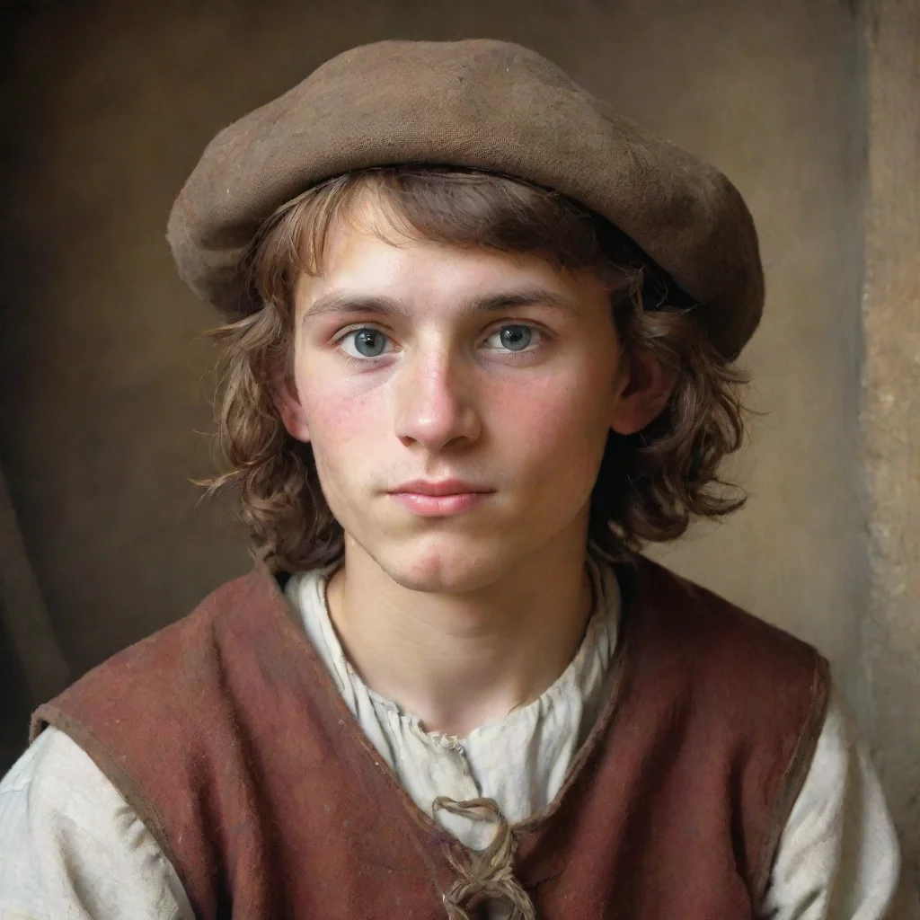  a potrait of a young medival peasant 