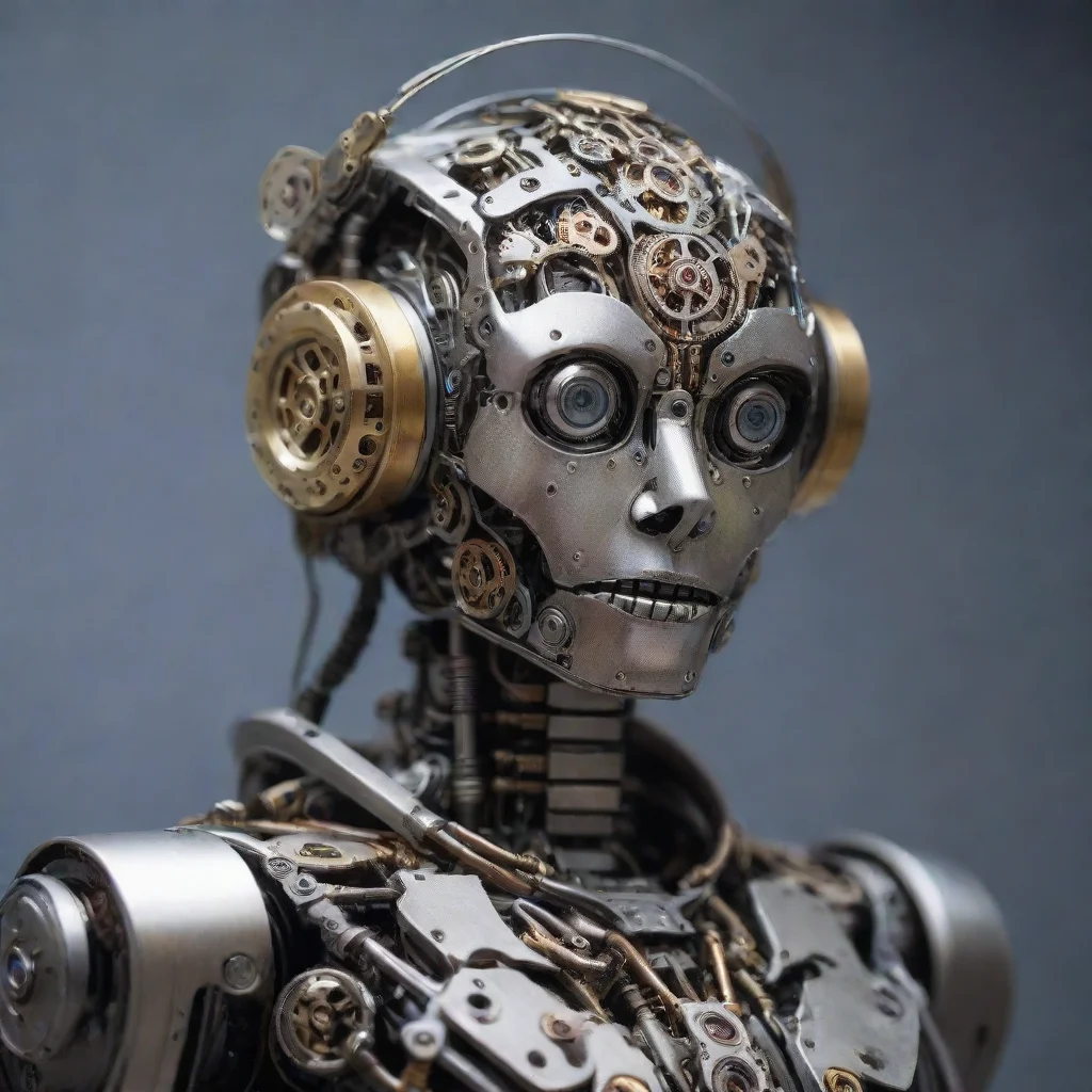 a robot made with mechanical watch movement partsamazing awesome portrait 2