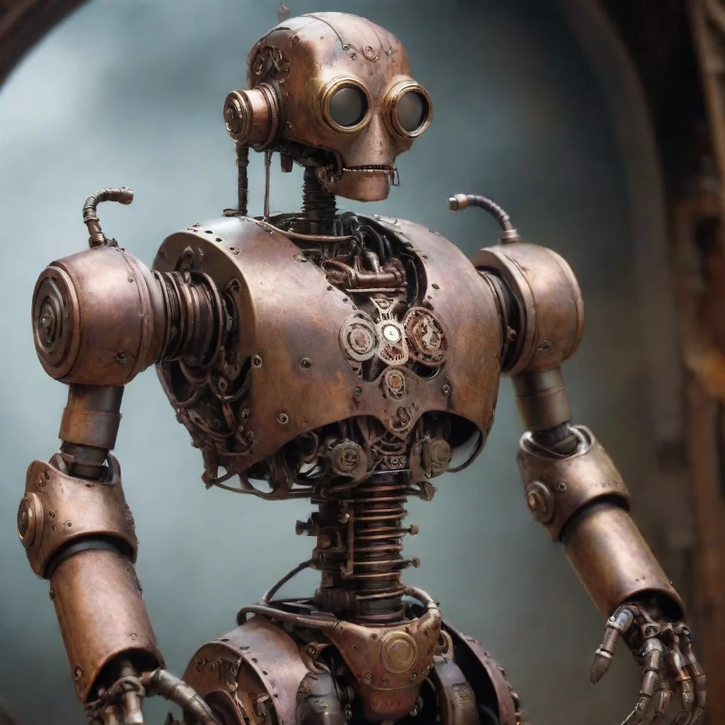 a robot with steampunk engineeringgood looking trending fantastic 1