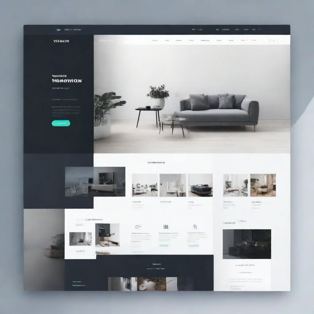 ai a sleek and modern web interface designed by a talented graphics designer for a professional portfolio showcasing their 