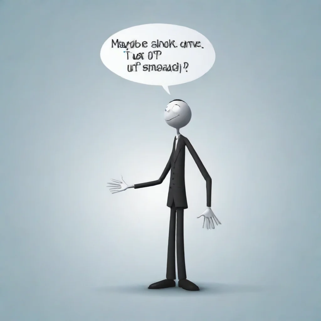 ai a stickman businessman saying maybe i should just give up good looking trending fantastic 1