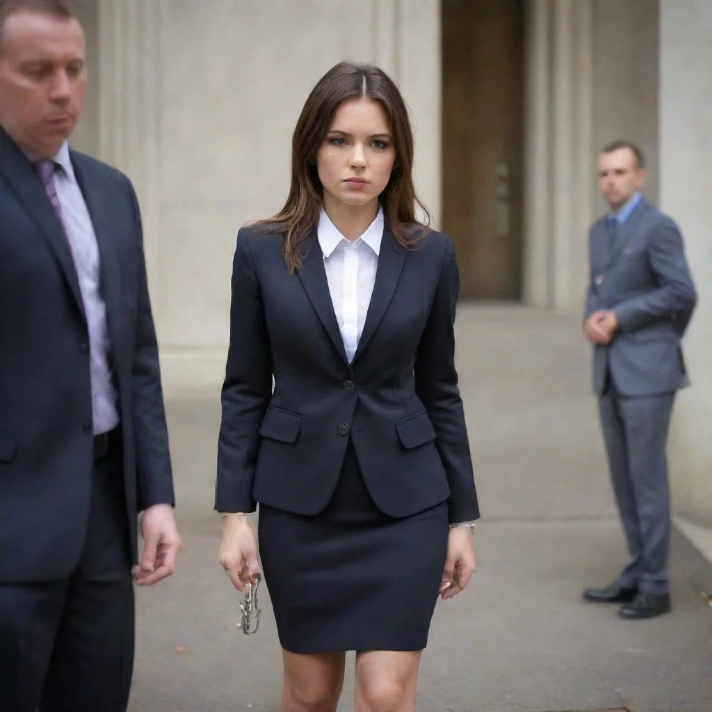  a suit girl handcuffed court 