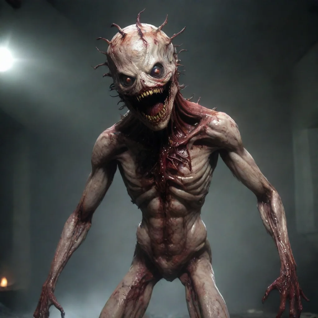 ai a supernatural that looks like scp 5104 combined with scp 096 that produces metal and poisin from its back and has blood