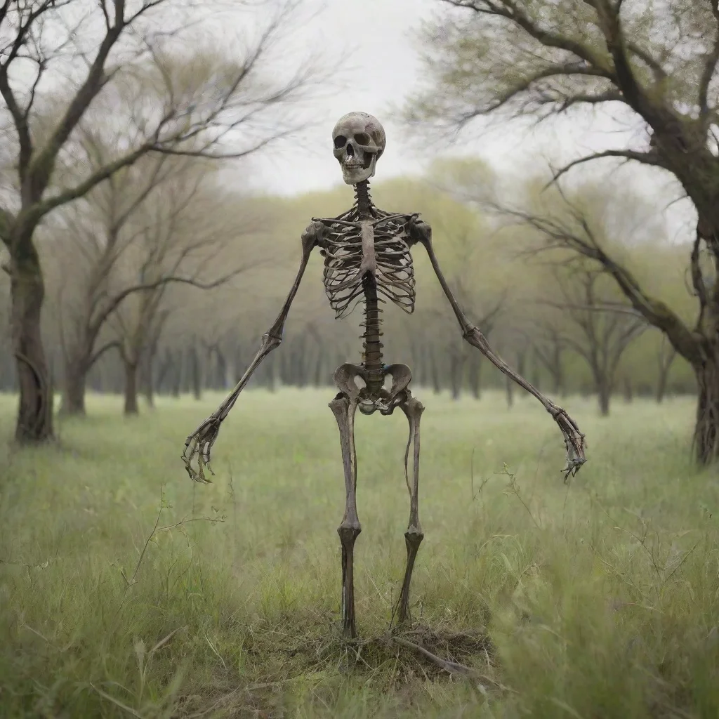 ai a surreal scene where a humanoid figure made of intertwined branches and twigs stands in the middle of a serene landscap